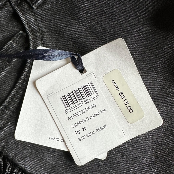 NEW LIU-JO black fringed jeans , 25. NH014 - Picture 10 of 11